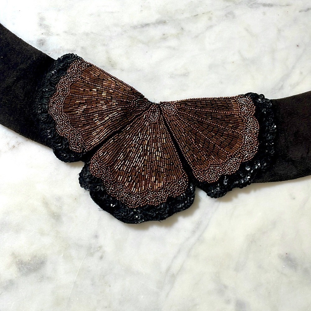 Salena’s Collection Suede Beaded Belt - Picture 2 of 8